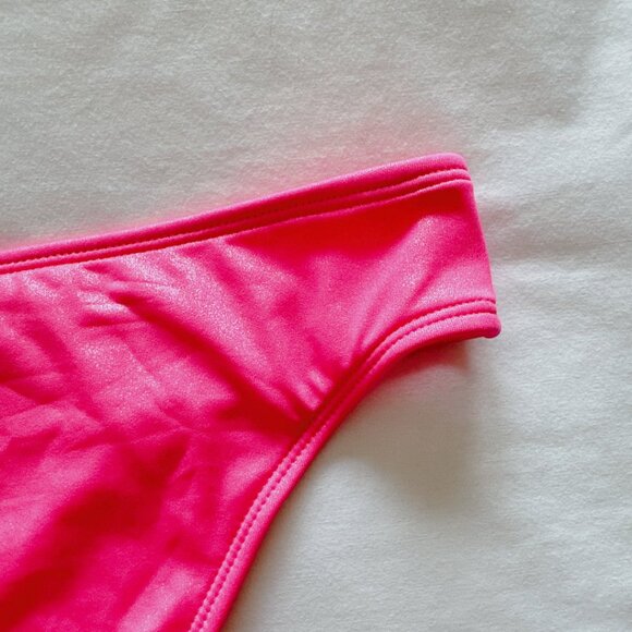 Wild Fable NWT hot pink with sparkle low rise cheeky bikini swim bathing suit XL - Picture 10 of 13